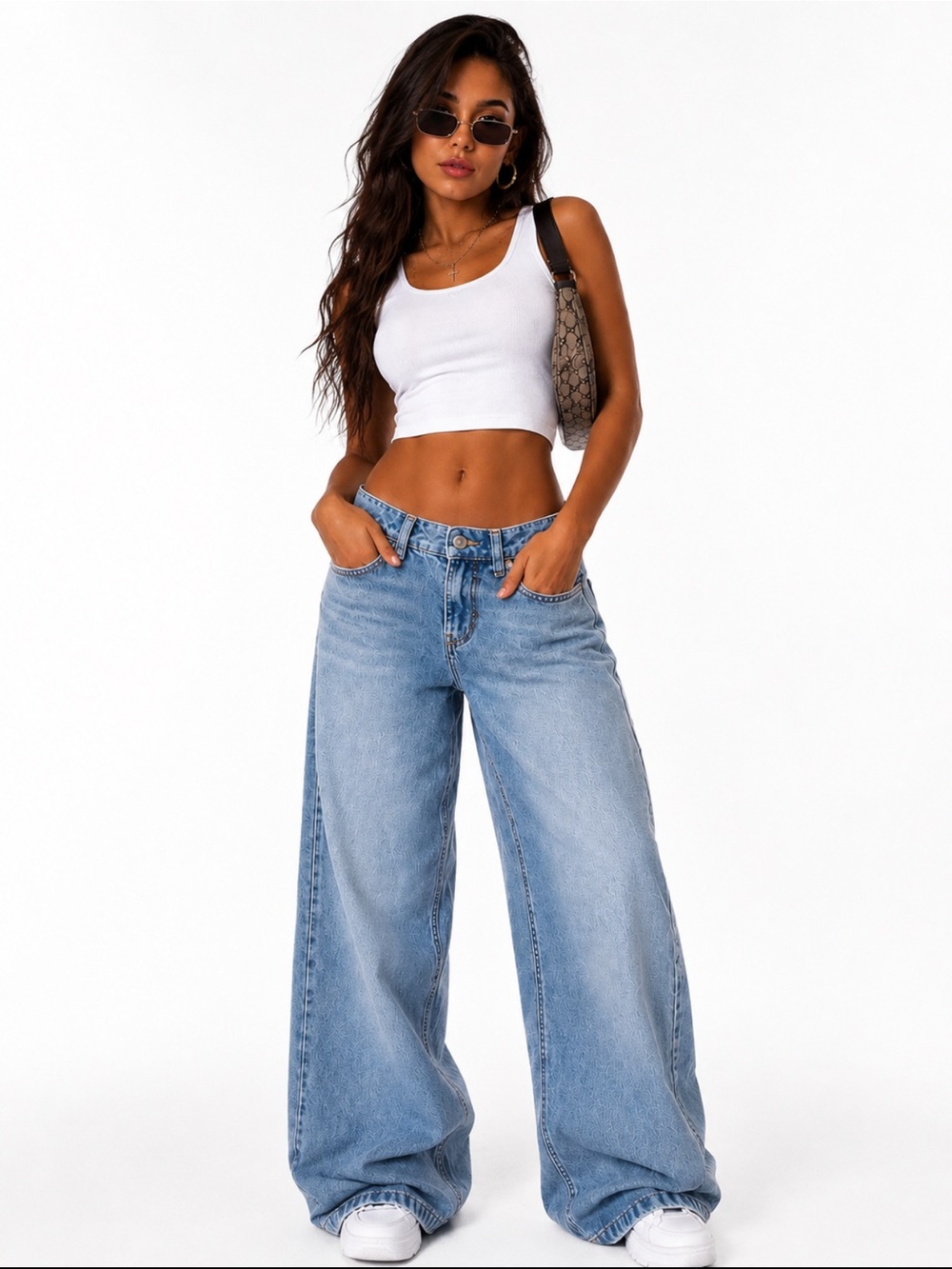 Hollister Low Rise Baggy Jeans Regular Denim Pants Y2K - Size W23